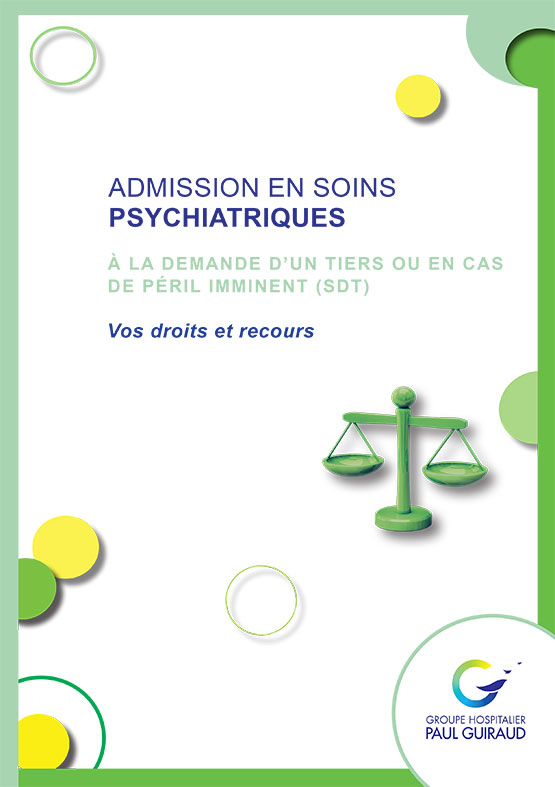 Livret admission en soins psychiatriques à la demande d'un tiers ou en cas de péril imminent (SDT)