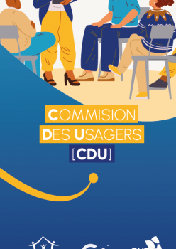 Plquette d'information sur la Commission des Usagers (CDU)